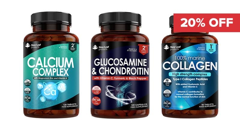 20% Off New Leaf Bone & Joint Supplements Cover Image